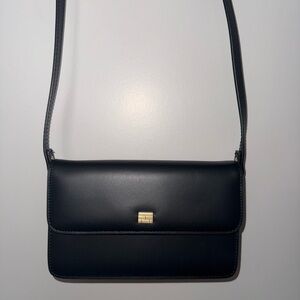 Frame Black Leather Crossbody Bag